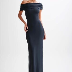 SOLD: Meshki Casandra Elegant Off-Shoulder Black Dress